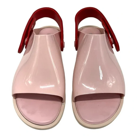 Melissa Twist Pink Jelly Slingback Scented PVC Casual Flat Sandals Women 8 - Picture 5 of 14
